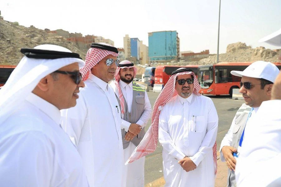 Saudi Arabia’s transport minister Nabil bin Mohammad Al-Amoudi making preparations for Hajj. (SPA)