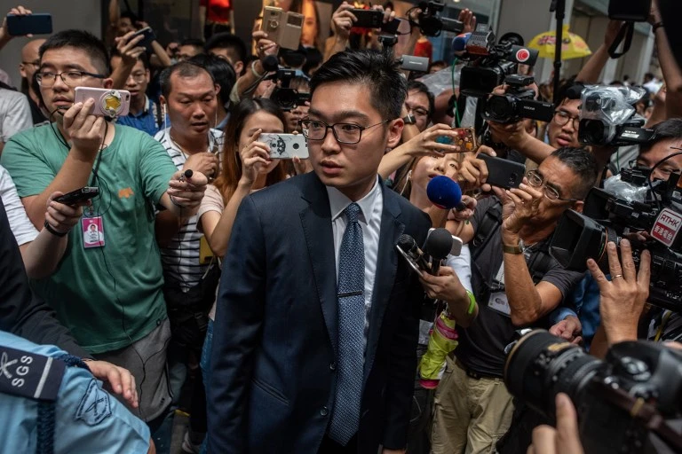 Hong Kong independence activist attacks Beijing at press club talk