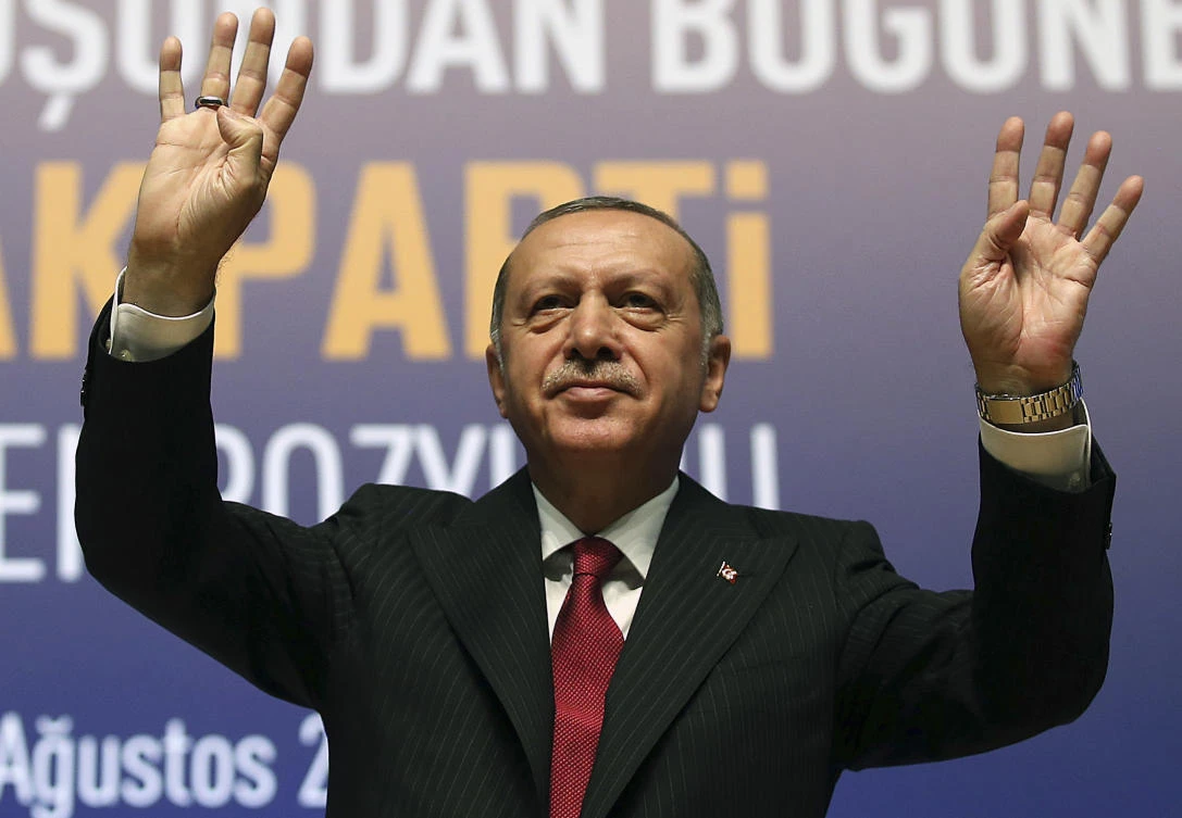 Turkey’s President Recep Tayyip Erdogan said his country will boycott US-made electronic goods amid a diplomatic spat that has helped trigger a Turkish currency crisis. (AP)