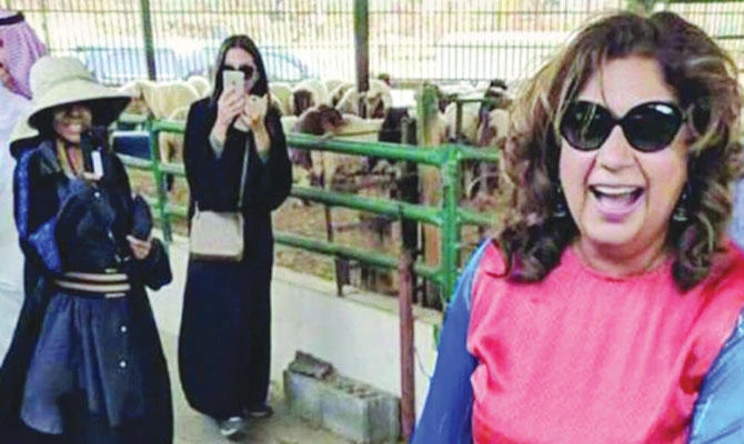 US consul general Rachna Korhonen, visits sheep market at Al-Thuqbah. (Photo: supplied)