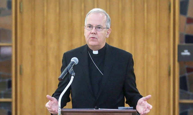 The Most Rev. Joseph C. Bambera, Bishop of the Diocese of Scranton, discusses the release of the 40th statewide investigating grand jury clergy sex abuse report that identifies 59 religious leaders in his diocese, during a press conference in Scranton, Pa., on Tuesday, Aug. 14, 2018. (AP)