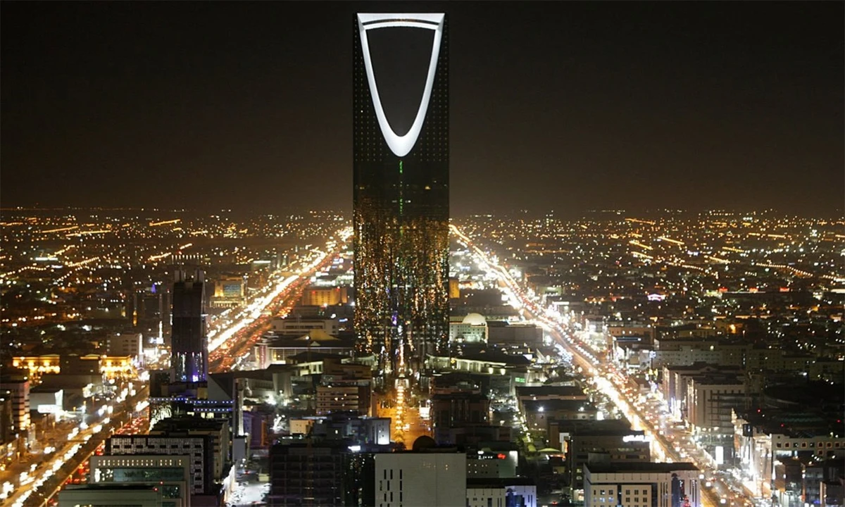 Saudi Arabia’s capital Riyadh landscape at night. (Reuters)
