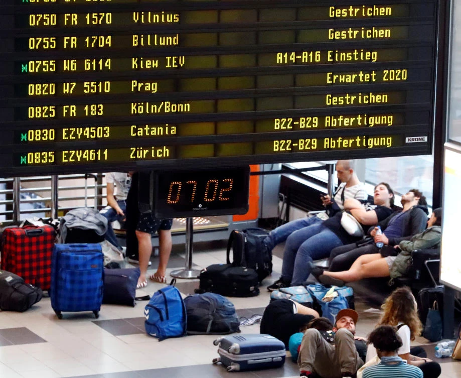 Ryanair had to cancel around 1 in 6 flights last week due to a walk-out by pilots in five European countries, disrupting an estimated 55,000 travelers. (Reuters)