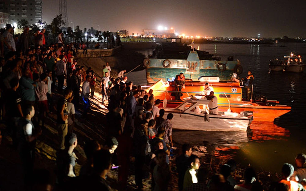 A boat that was ferrying passengers across the Nile sank resulting in the loss of 23 lives, including 22 children. Above, 21 people lost their lives when a cargo ship collided with a chartered boat on the Egyptian section of the river in 2015. (Getty Images)