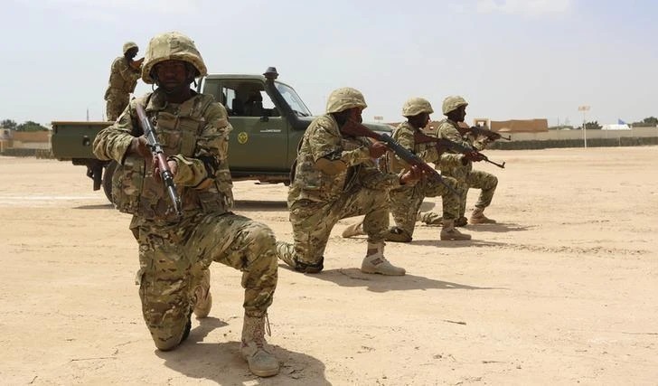 Members of the Somali military at the United Arab Emirates military training camp in the capital Mogadishu, Somalia January 20, 2016. (Reuters)