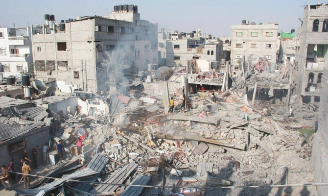 Israeli airtrikes in areas such as Rafah in 2014 caused massive damage. (File/AFP)