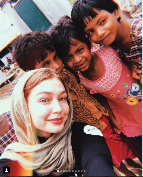 American-Palestinian supermodel Gigi Hadid is visiting Bangladesh to meet Rohingya Muslim refugees. (Instagram)
