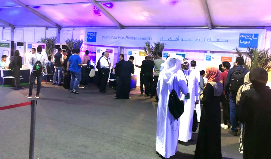 Bupa Arabia ran checkups involving several medical tests during the event.