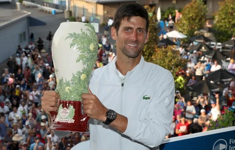 Novak Djokovic claimed his Masters record on his first match point and now heads to the US Open as a title favorite after a string of sub-par seasons and an elbow injury. (AFP)