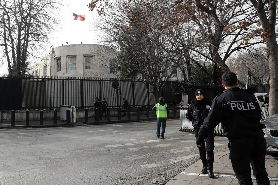 Private Ihlas news agency said four to five rounds were fired from a moving white car. (AFP/File)
