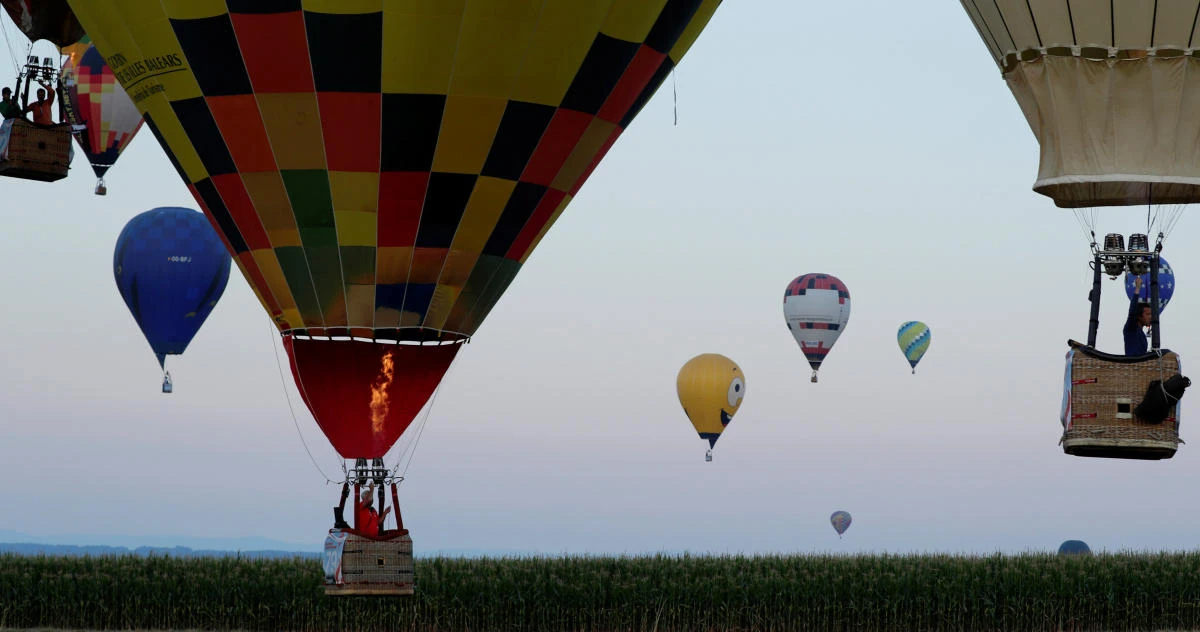 Hot air balloons take flight over Austria for world championship