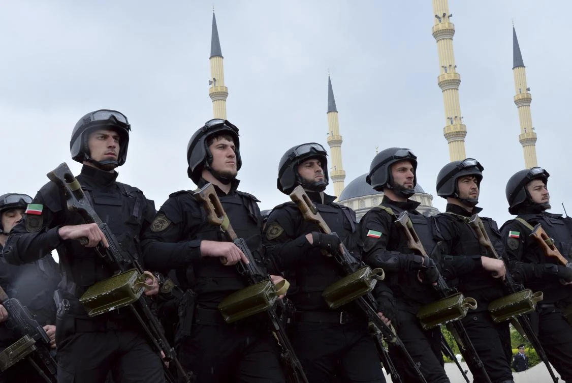 In this file photo Chechnya's Special Forces perform at a military parade in the republic's capital of Grozny in 2015. (Reuters)