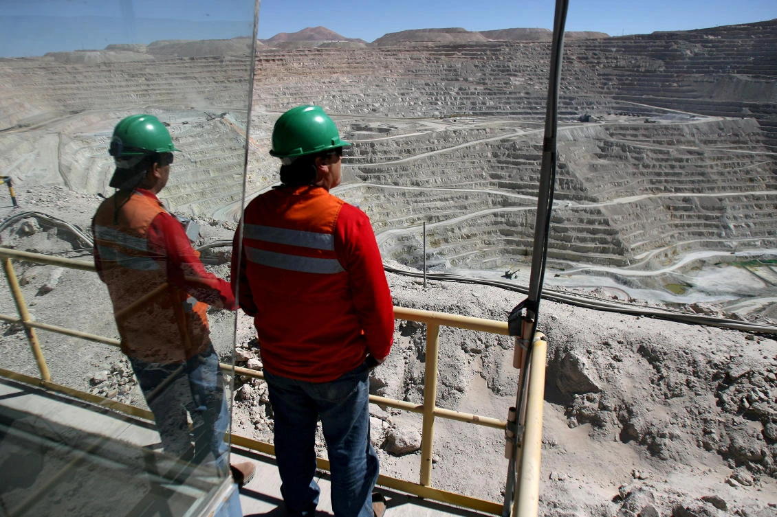 BHP’s revenue from copper surged by nearly 60 percent backed by higher production from its Escondida mine in Chile, above. (Reuters)