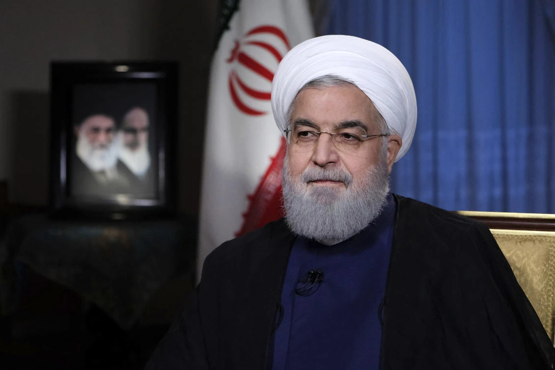 Iranian President Hassan Rouhani was speaking on state television. (Iranian Presidency Office via AP)