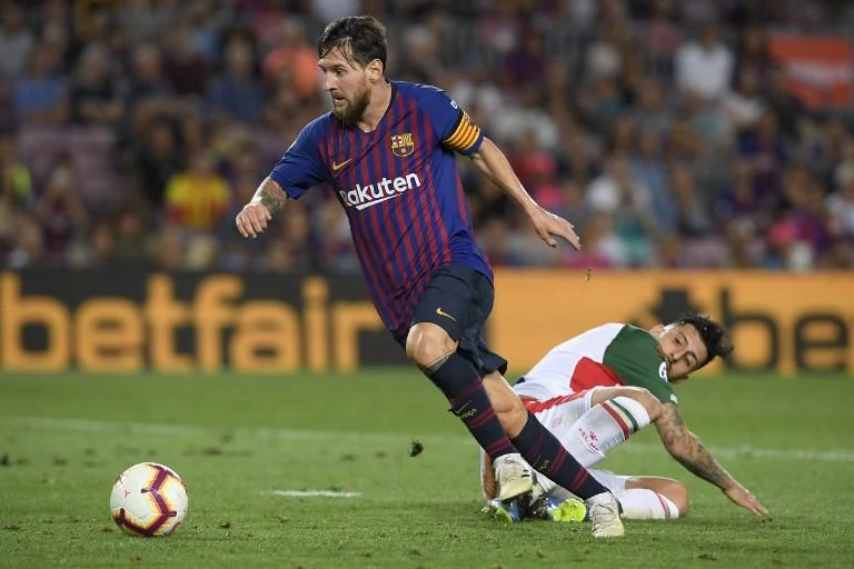 Lionel Messi got his season off to a goal-scoring start with a brace against Alaves. (AFP)