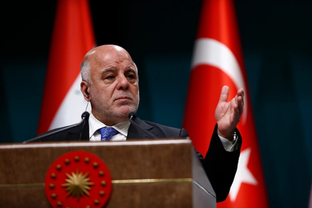 Iraq's Prime Minister Haider Al-Abadi has been caught in the crossfire of the US sanctions on Iran. (AP)