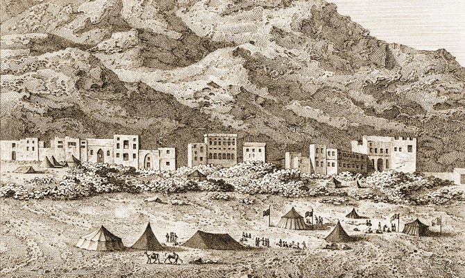 Pilgrims camp in Arafat during Hajj in this rare old picture. (Supplied)