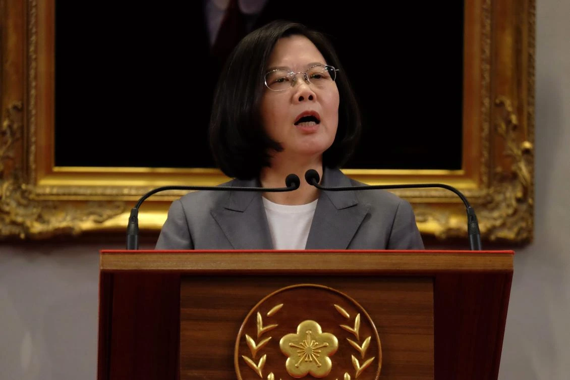 Taiwan President Tsai Ing-wen, who has vowed not to bow to Chinese pressure, came under opposition criticism amid calls for a more friendlier policy toward Beijing. (AFP)