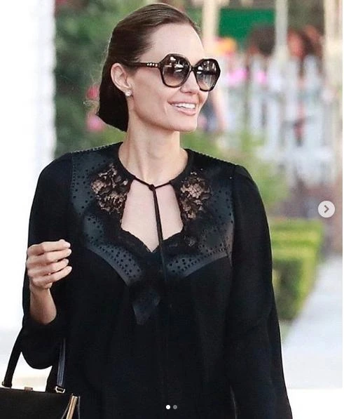Angelina Jolie wears Elie Saab kaftan while shopping in LA