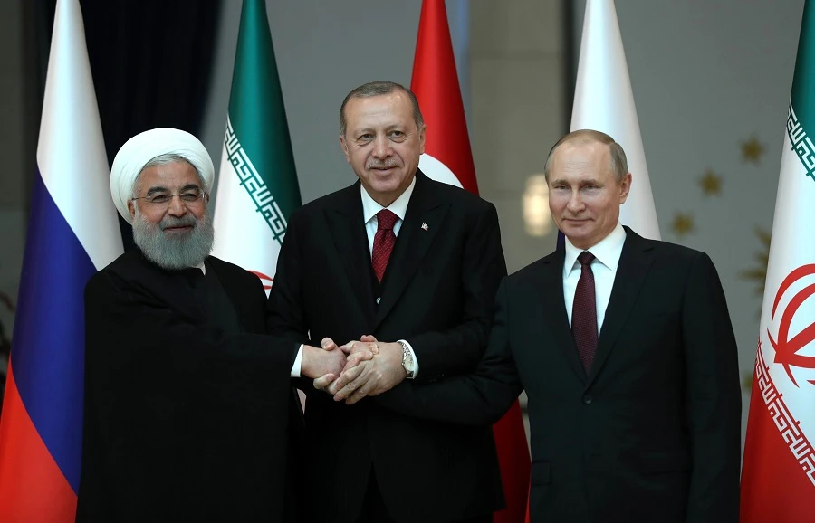 The three leaders met in April in Ankara, where they discussed developments in Syria. (File photo: AFP)