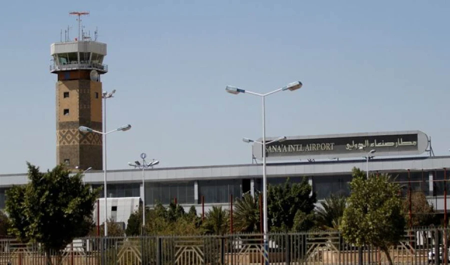 Heavy air strikes hit Houthi targets at Sanaa International Airport. (Reuters)