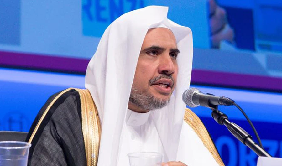 Muslim World League (MWL) Secretary-General Dr. Mohammed bin Abdulkarim Al-Issa speaks in Rimini, Italy, on Tuesday. (SPA)