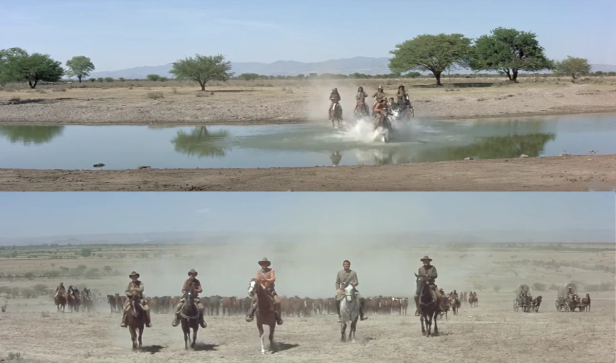 Shown in this image is combination of screen grabs from the Cowboy movie The Man from Bitter Ridge, starring John Wayne. Turkey's state-run broadcaster TRT has stopped broadcasting cowboy movies in nprotest against US economic sanctions against its former ally.