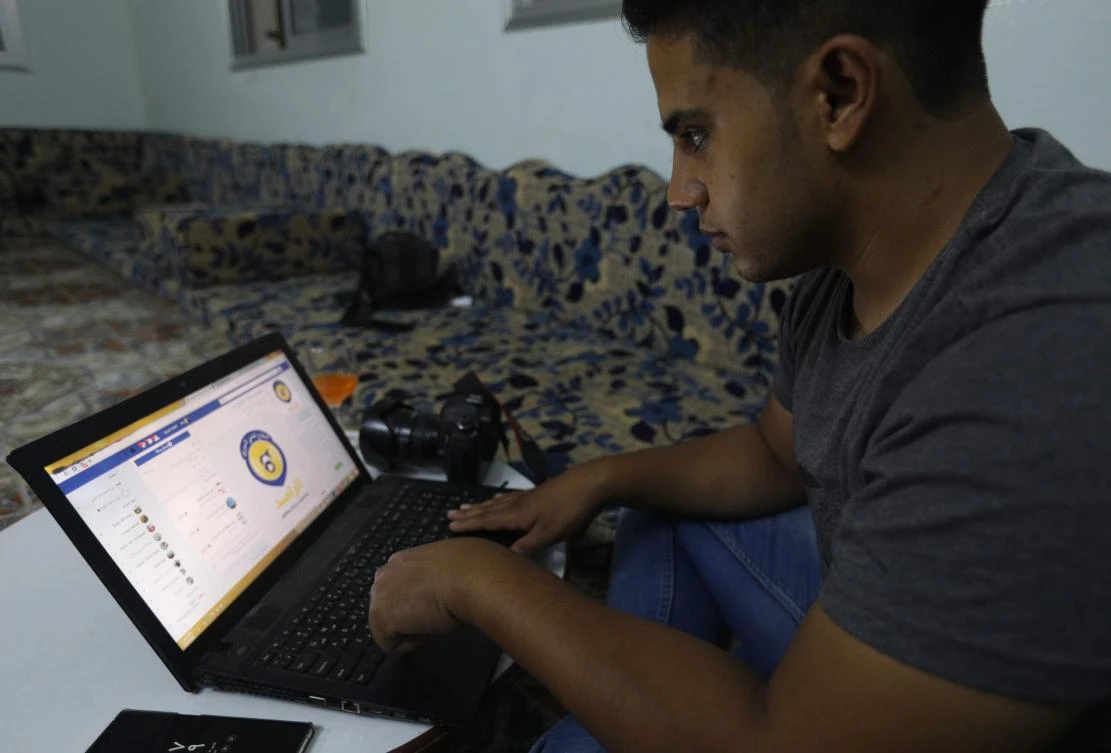 The Sentry program, launched two years ago by two Americans and a Syrian coder, uses human observers and a network of sensors to compute a predicted impact location when Syrian or allied Russian warplanes take off. (AFP/Omar Hajj Kadour)
