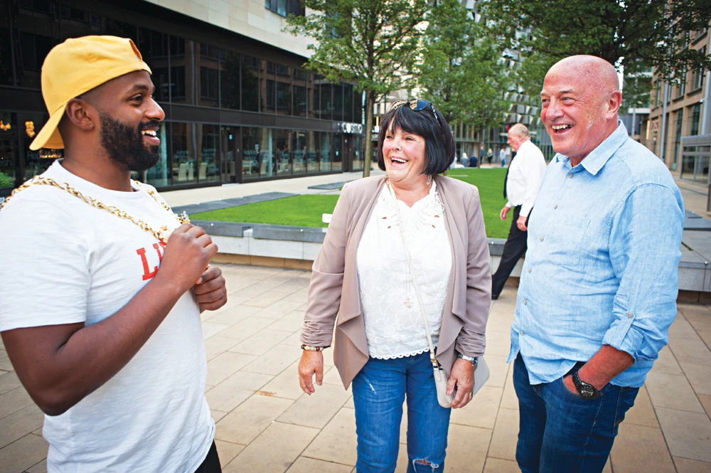 Magid Magid meeting the voters of Sheffield.