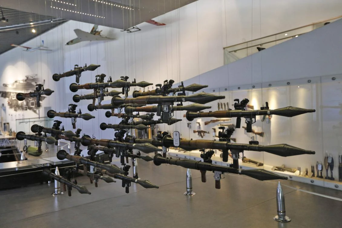In this file photo taken on July 17, 2018, weapons are displayed at the Holy Defence Museum in the capital Tehran. (AFP)