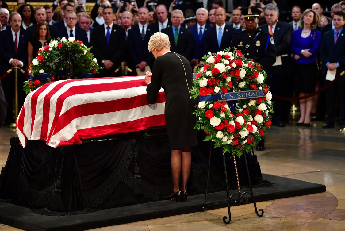 Washington pays tribute to McCain, Trump absent