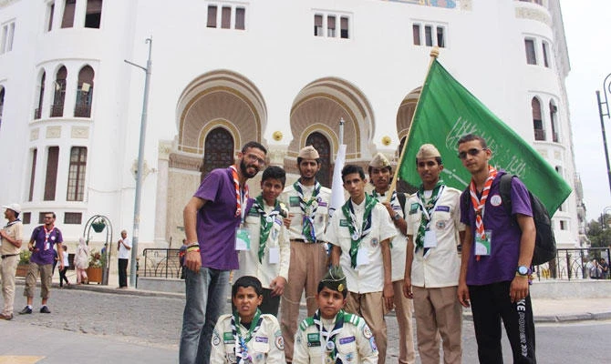 Saudis take part in Arab scout forums in Algeria. (SPA)