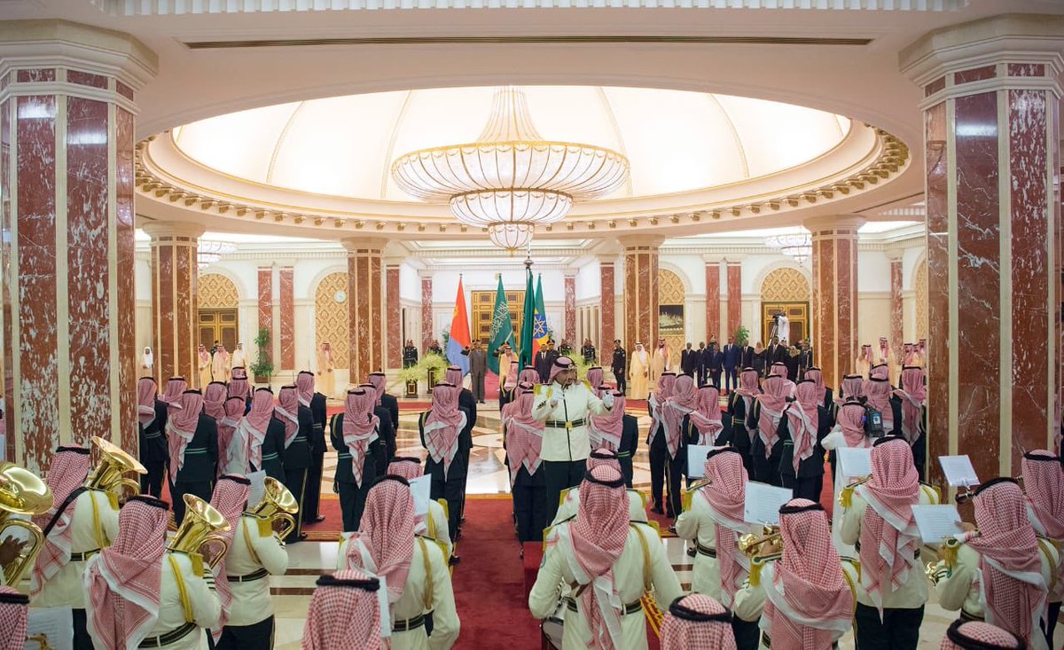Saudi Arabia’s King Salman, Eritrean President Isaias Afwerki and Ethiopia’s Prime Minister Abiy Ahmed in Jeddah. (SPA)