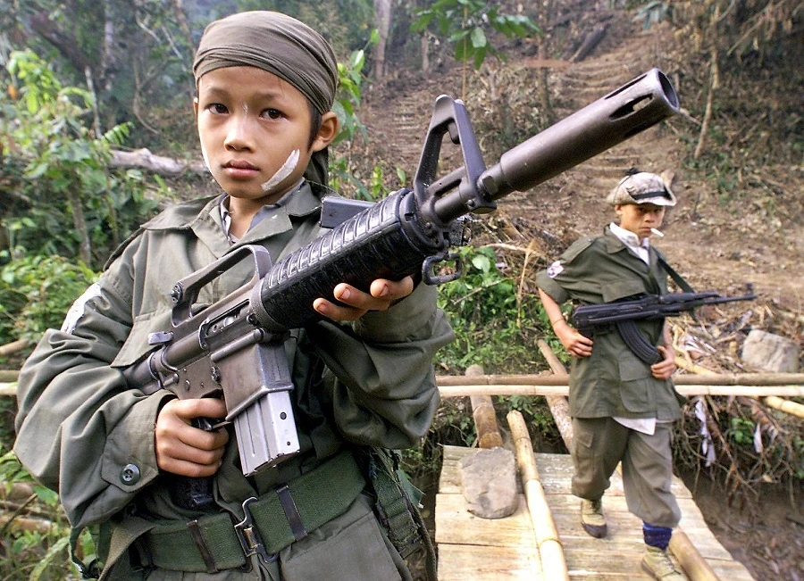 UNICEF added in addition to the army there are seven other “persistent perpetrators” that recruit child soldiers including the Kachin Independence Army and the Shan State Army South. (File/AFP)