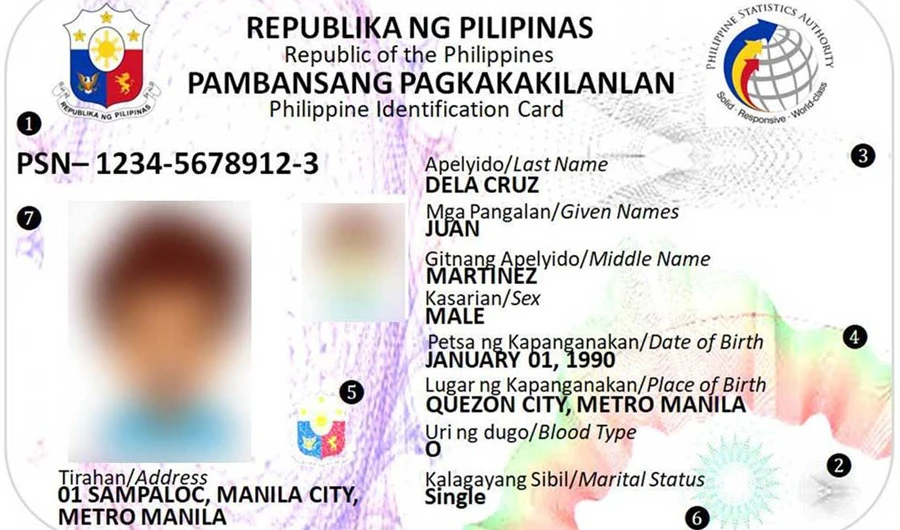 A sample of the Philippine National ID. (Wikimedia Commons)