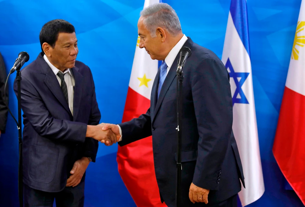 Philippine leader who compared self to Hitler visits Israeli Holocaust memorial