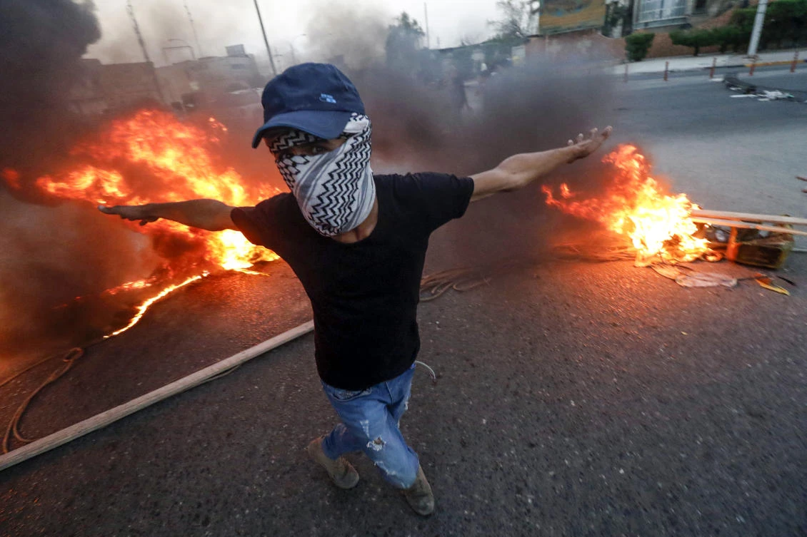 The protester, Yasser Makki (not pictured), died in hospital and six more people were wounded in demonstrations. (Haidar Mohammed Ali/AFP)