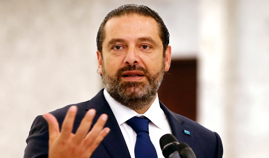 Lebanese Prime Minister-designate Saad al-Hariri looks on as he speaks at the presidential palace in Baabda, Lebanon Sep. 3, 2018. (REUTERS)