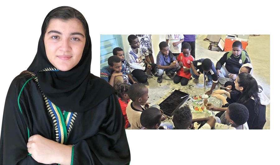 Roseanne Khawaja during a children’s trainning program. Khawaja aims to conduct educational programs in different parts of the world. (Twitter photos)
