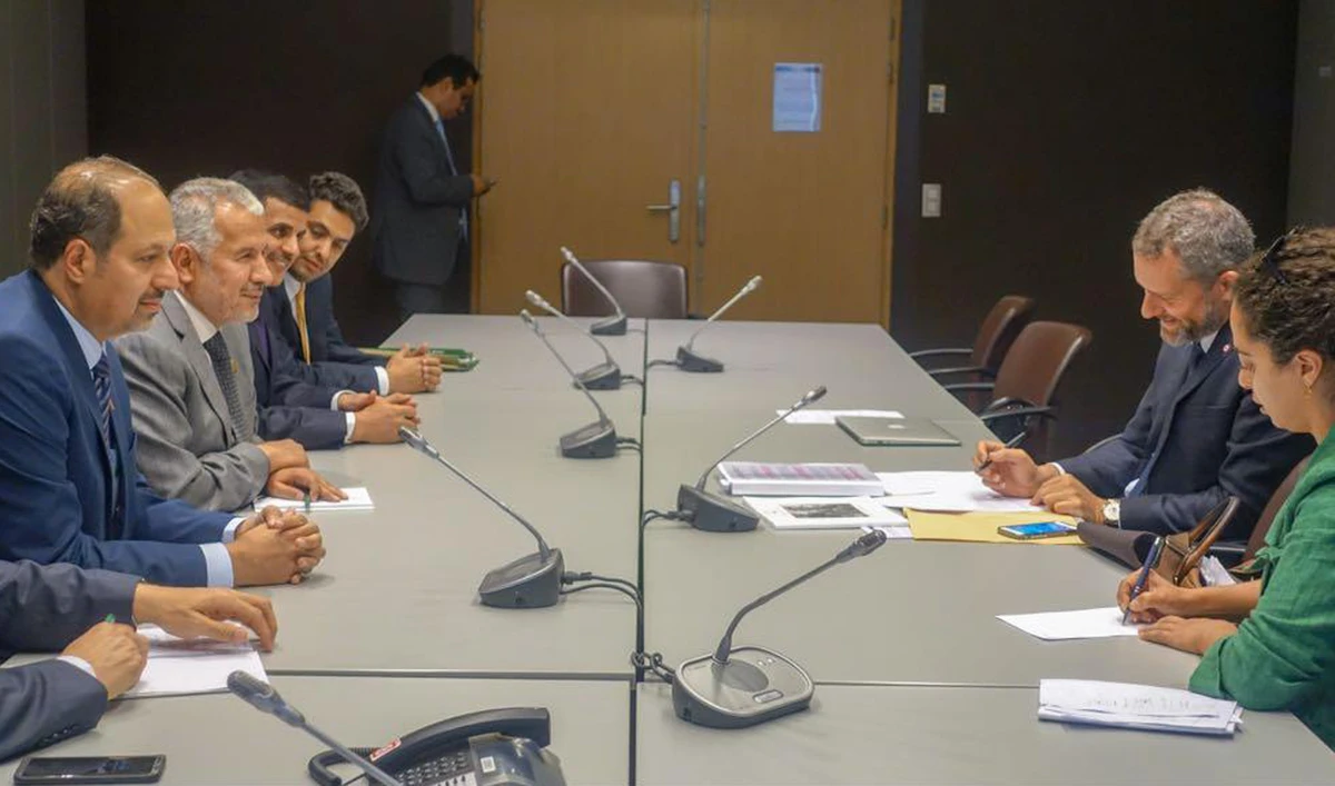 Al-Rabeeah also met with French Sen. Nathalie Goulet. (SPA)