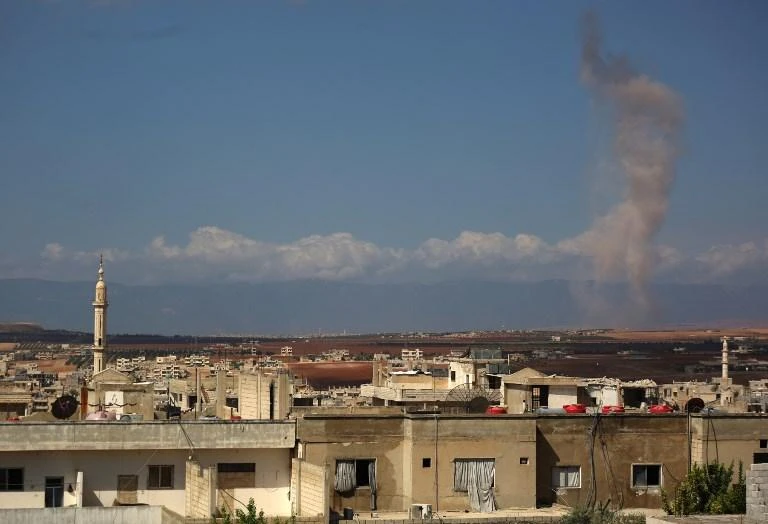 On Friday morning, Russian air raids targeted rebel positions in the southwest of Idlib. (AFP)