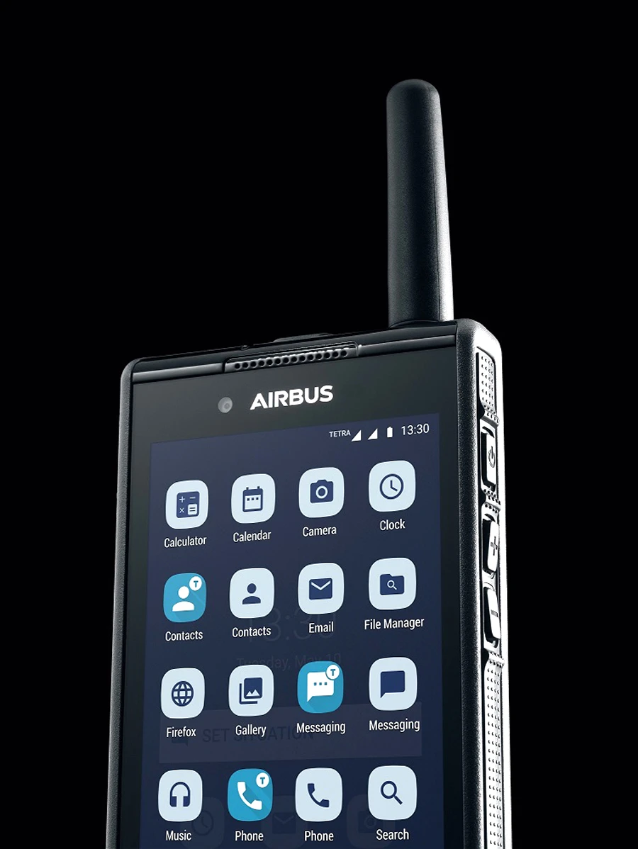 Airbus’ Tactilon Dabat is an Android smartphone and Tetra radio in one.
