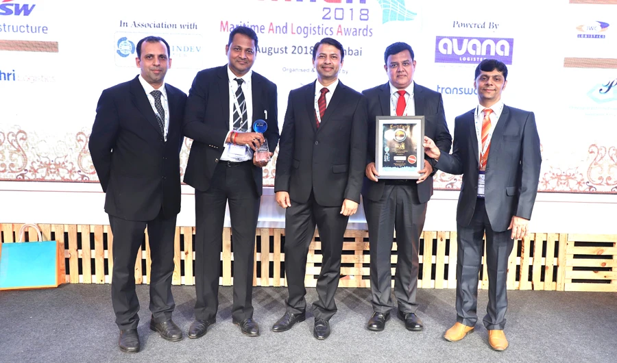 The award was accepted on behalf of the company by Capt. Jiten Bhosale, country manager, Bahri Logistics, at a ceremony in Mumbai.