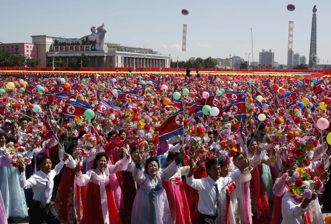 North Korea stresses economy, not nukes, on 70th anniversary