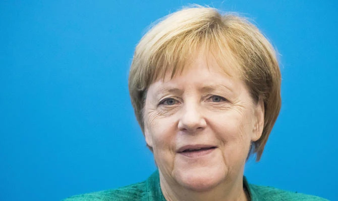 German Chancellor Angela Merkel looks on during a leadership meeting of the Christian Democratic Union (CDU) party on September 10, 2018 in Berlin. (AFP)