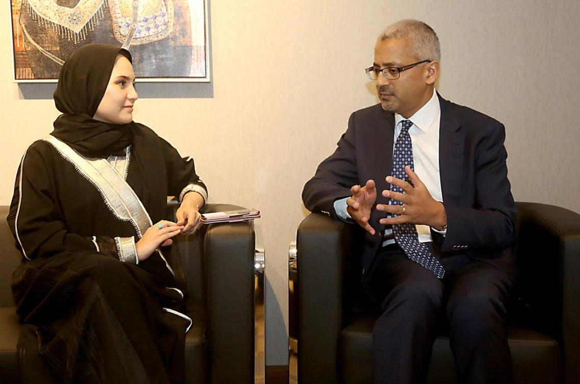 Ridwaan Jadwat, the newly appointed Australian ambassador to the Kingdom, expressed his pleasure at being back in Saudi Arabia, when he visited the Arab News headquarters in Riyadh. (AN Photo)