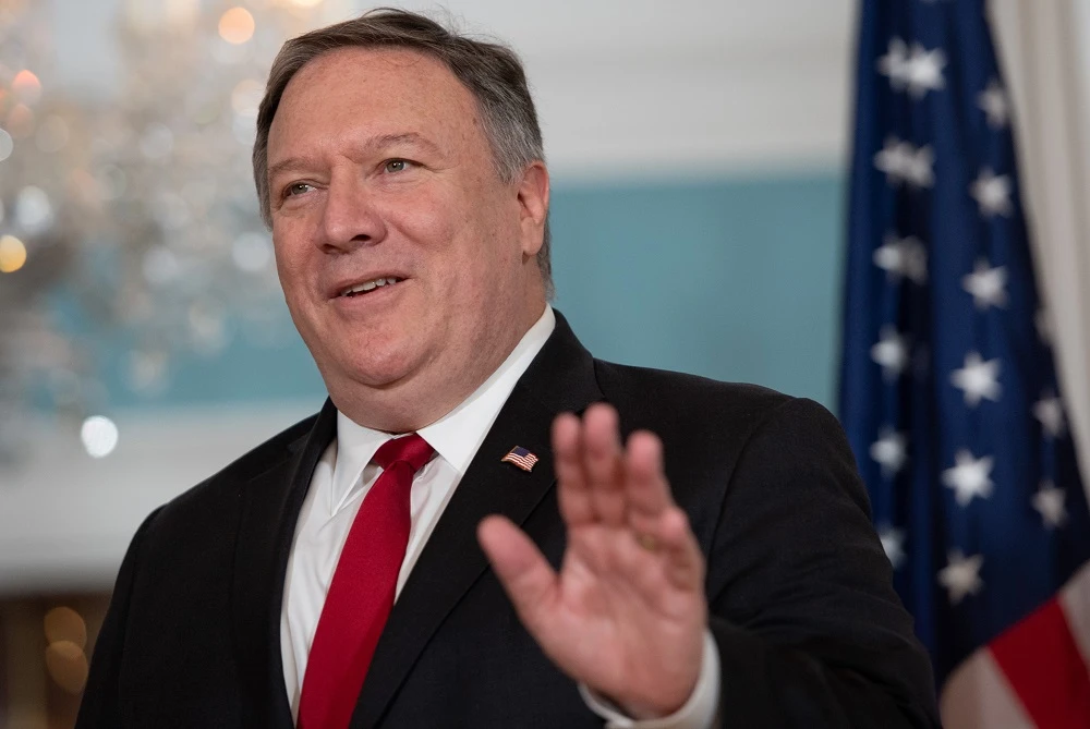 In this file photo taken on August 21, 2018 US Secretary of State Mike Pompeo. (File/AFP)