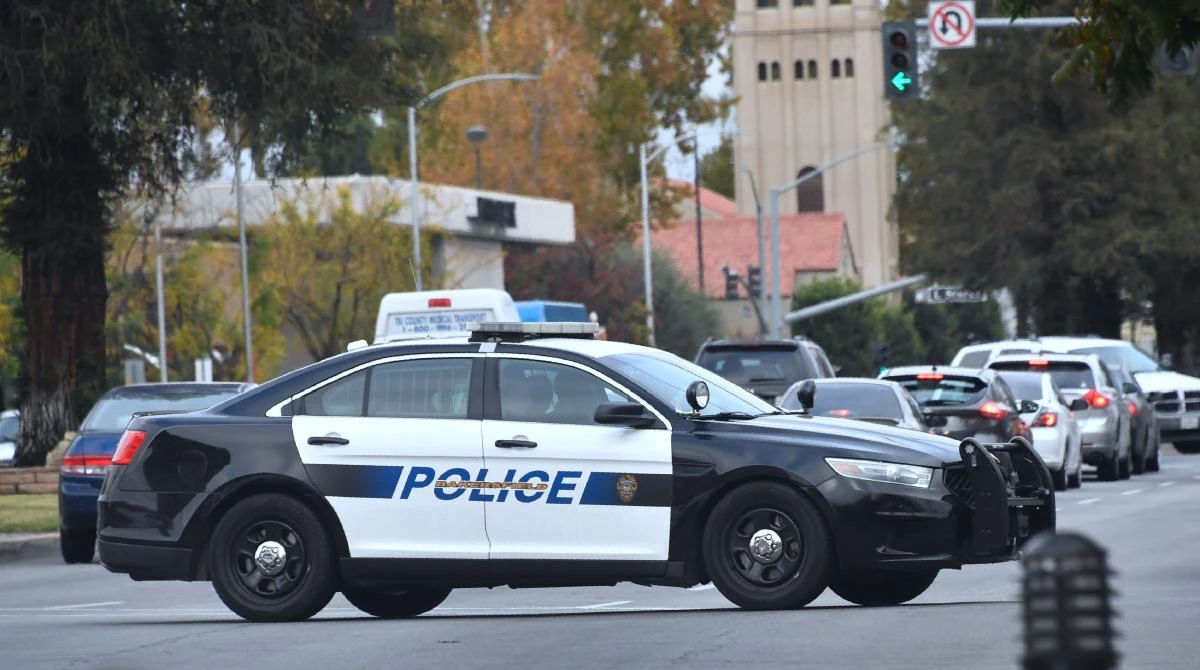 In this file photo taken on November 17, 2017 A Bakersfield police vehicle makes patrols in Bakersfield, Kern County, California.(File/AFP)