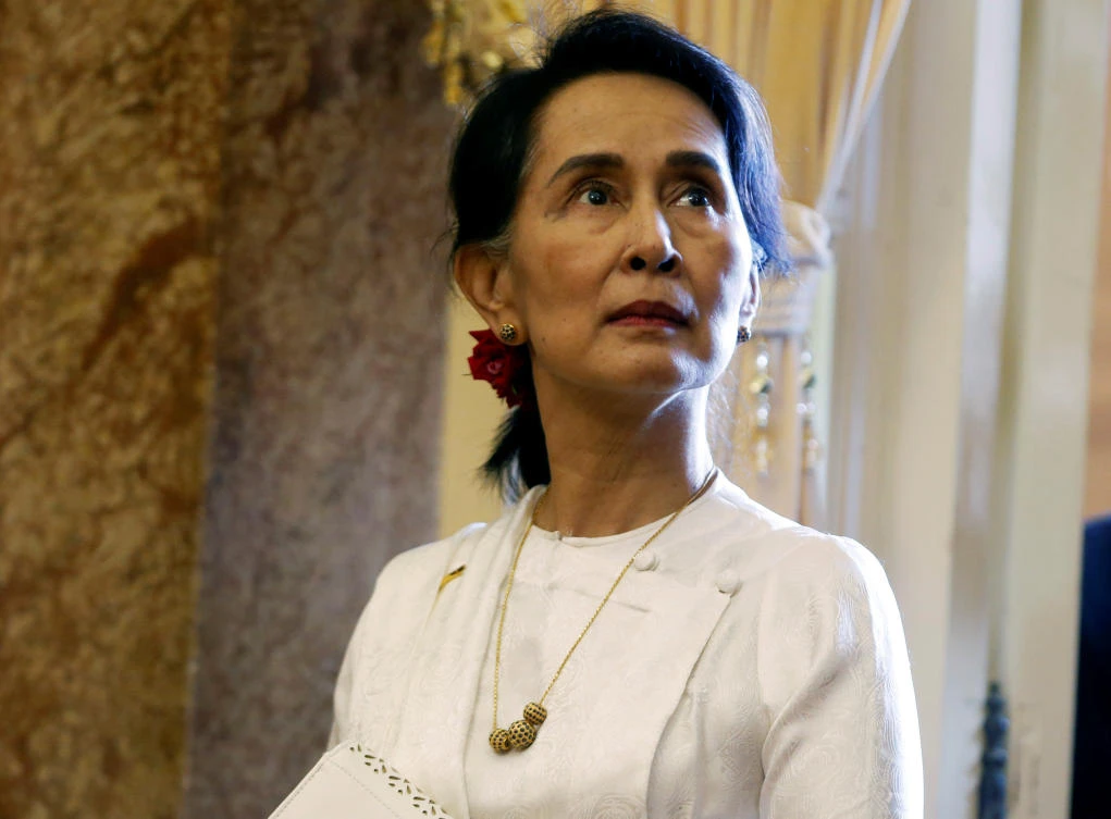 Myanmar's State Counsellor Aung San Suu Kyi is seen while she waits for a meeting with Vietnam's President Tran Dai Quang (not pictured) at the Presidential Palace during the World Economic Forum on ASEAN in Hanoi, Vietnam September 13, 2018. (Reuters)