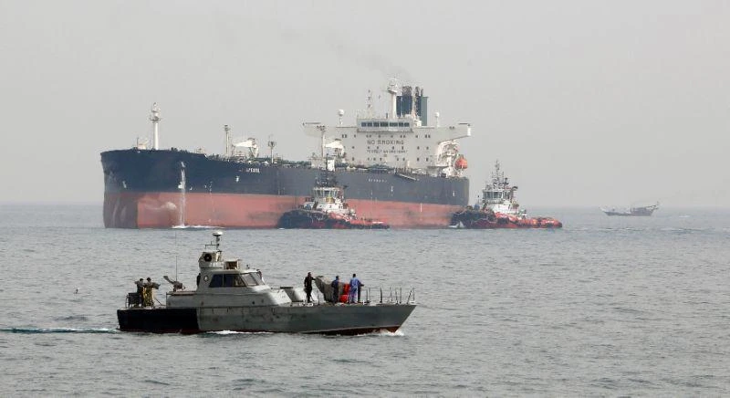 A tanker prepares to dock at the Iranian oil facility on Kharg Island, in the Gulf. (AFP)